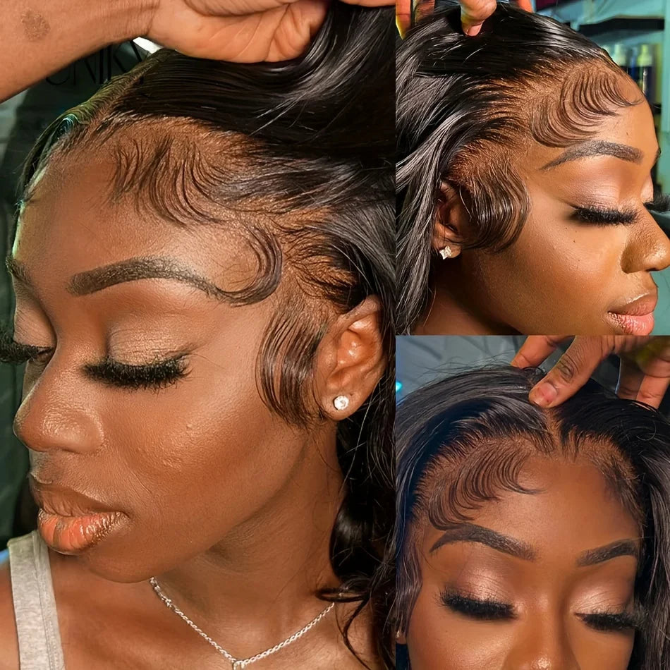 Body Wave Bob Wig 13x4 Transparent Lace Frontal Wig Brazilian Human Hair Wigs Remy Hair Body Wave Short Bob 13x6 Lace Front Wig